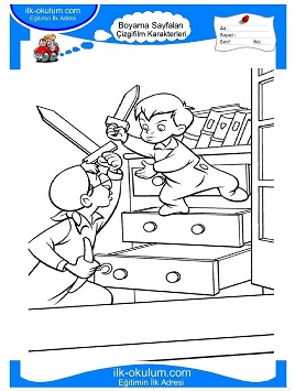 Çocuklar İçin Peter Pan Boyama Sayfaları 